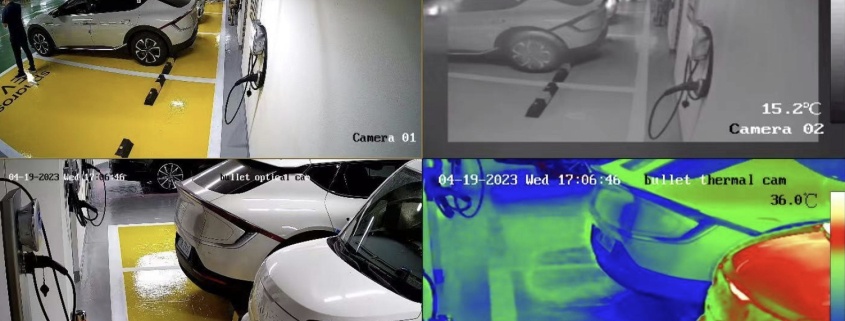 hikvision hőkamerakép parkolóházban